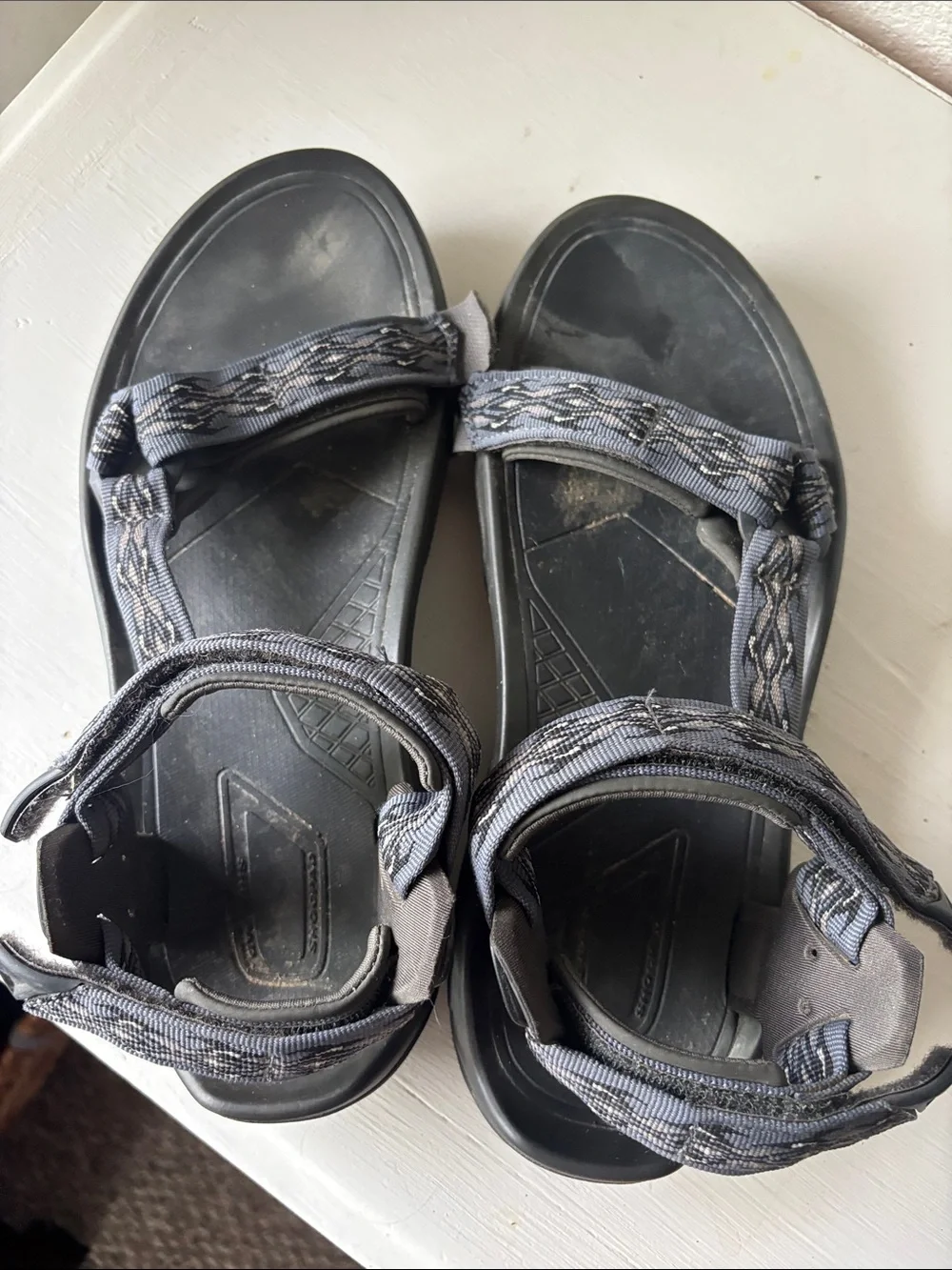 Teva Black Gray Adjustable Strap Sport Sandals